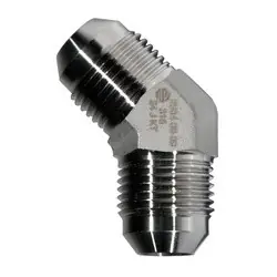 Holiday Sale STAINLESS ADAPTERS SS2504-10-10 45-deg Elbow, 5/8-in Male JIC x 5/8-in Male JIC, Stainless Steel