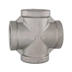 Midland Metal 63399MS SP-114 Union Cross, 2-1/2-in Female NPT x 2-1/2-in Female NPT x 2-1/2-in Female NPT x 2-1/2-in Female NPT, Stainless Steel Low Price