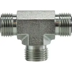 Secure Checkout Midland Metal FS26031616 Union Tee, 1-7/16 in Male ORFS x 1-7/16 in Male ORFS x 1-7/16 in Male ORFS, Steel