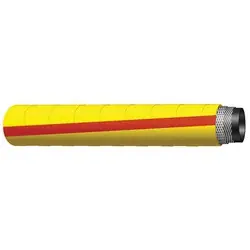 Buchanan Rubber SFY-125-50 Heavy-Duty Steelflex Air Hose, 50 ft L, 600 psi, Rubber Tube, Yellow Best Choice