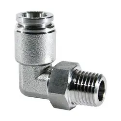 Midland Metal 269PPS-SS-6D 90-deg Swivel Elbow, 3/8-in Push-to-Connect x 1/2-in Male NPT, Stainless Steel In Demand