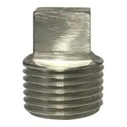 High Quality Midland Metal 62658B1 Barstock Square Head Plug, 2 in MPT, Stainless Steel, 1000/3000 lb