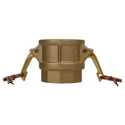 Time-Limited Midland Metal E-CGD-100-B1 Economy Series Type D Cam and Groove Coupler, 1-in Female Coupler x 1-in Female NPT, Brass