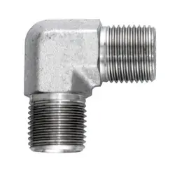 Midland Metal 9222-12-10 90-deg Union Elbow, 3/4-in Male BSPP x 5/8-in Male BSPP, Steel Bargain