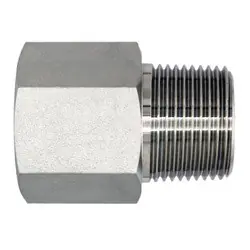 Midland Metal 704066 Straight Adapter, 3/8-in Female NPT x 3/8-in Male BSPT, Steel Deal
