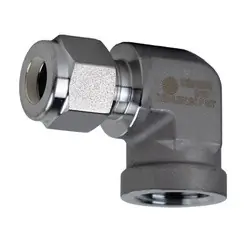 Midland Metal Mid-Lok Mid-Lok SSC250244 90-deg Female Elbow, 1/4-in Tube x 1/4-in Female NPT, Stainless Steel Certified