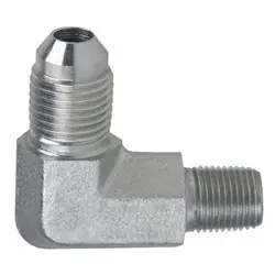 Midland Metal 2501L62 Long Elbow, 9/16-in Male JIC x 1/8-in Male NPTF, Steel Brand New