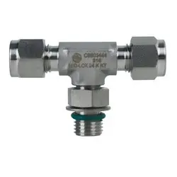 Midland Metal Mid-Lok SSC6803161616 Branch Tee, 1-in Tube x 1-in Tube x 1-in Male Adjustable O-Ring Boss One Day Deal