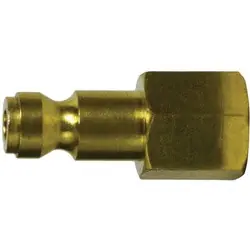 Weekend Sale Midland Metal 28502B Automotive Interchange Female Plug, 1/4-in Body, 3/8-in Female NPT, Brass