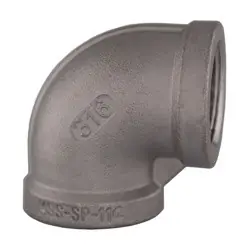 Midland Metal 63107MS SP-114 90-deg Elbow, 1-1/2-in Female NPT x 1-1/2-in Female NPT, 316 Stainless Steel Price Cut