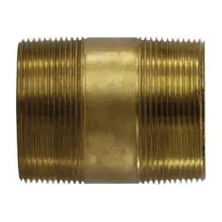 Midland Metal 42162 Nipple, 2 in MPT x 2 in MPT, 3 in, Brass Genuine