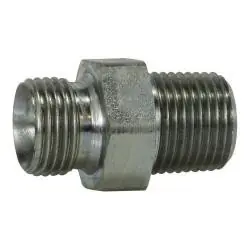 Midland Metal 7032-04-12 Straight Adapter, 1/4-in Male NPTF x 3/4-in Male BSPP, Steel Professional Grade