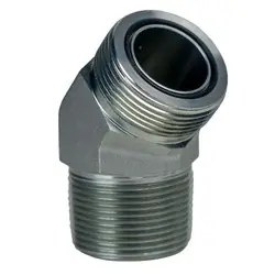 Get Yours Midland Metal FS25032020 45-deg Elbow Adapter, 1-1/4-in Male O-Ring Face Seal x 1-1/4-in Male NPTF, Steel