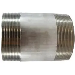 Midland Metal 48223 Welded Pipe Nipple, 4 in MPT x 4 in MPT, 4 in L, Stainless Steel, SCH 40 Schedule High Quality