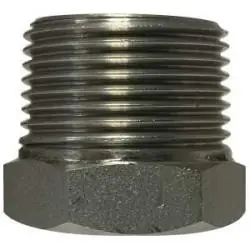 Midland Metal 62534B1 Barstock Hex Bushing, 2-1/2 in MPT x 1-1/2 in FPT, Stainless Steel Reduced Price