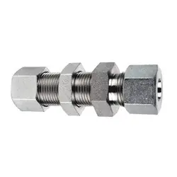 Limited Offer Midland Metal D2700-LN-L22-L22 Bulkhead Union, L22 Metric Bite Type x L22 Metric Bite Type, Steel