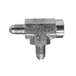 Midland Metal Run Tee, 26063232, 2-in Male JIC x 2-in Female NPTF x 2-in Male JIC, Steel Genuine