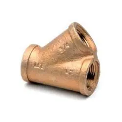 Free Returns Midland Metal 44962LFUSA 45-deg Wye, 3/8-in Female NPT x 3/8-in Female NPT x 3/8-in Female NPT, Lead-Free Bronze