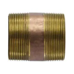 Midland Metal 42229 Nipple, 4 in MPT x 4 in MPT, 8 in, Brass Free Returns