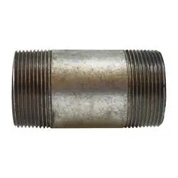 Midland Metal 58143 Pipe Nipple, 1-1/2 in MPT x 1-1/2 in MPT, 3 in L, Steel, Galvanized, SCH 80 Schedule Clearance