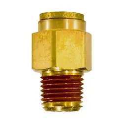 Midland Metal 680604 D.O.T. Male Connector, 6mm Push-to-Connect x 1/4-in Male BSPT, Brass Super Sale