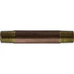 Midland Metal 42023 Nipple, 1/4 in MPT x 1/4 in MPT, 2-1/2 in, Brass Holiday Sale