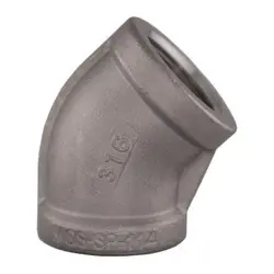Midland Metal 63184MS SP-114 45-deg Elbow, 3/4-in Female NPT x 3/4-in Female NPT, 316 Stainless Steel Instant Buy