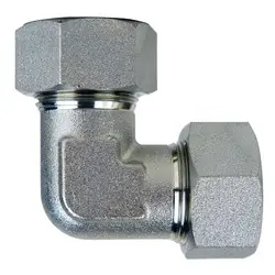 While Supplies Last Midland Metal D2500-L15-L15 90-deg Elbow with Cutting Ring and Nut, L15 Metric Bite Type x L15 Metric Bite Type