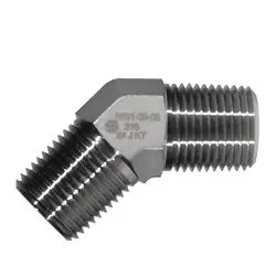 Holiday Sale STAINLESS ADAPTERS SS5501-12-12 45-deg Male Pipe Elbow, 3/4-in Male NPTF x 3/4-in Male NPTF, Stainless Steel