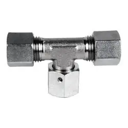 Top Pick Midland Metal D6600-L42-L42-L42 Swivel Branch Tee, L42 Metric Bite Type x L42 Metric Bite Type x L42 Female Metric Swivel, Steel