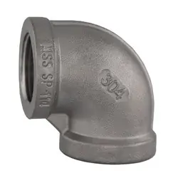 Midland Metal 62102MS SP-114 90-deg Elbow, 3/8-in Female NPT x 3/8-in Female NPT, 304 Stainless Steel Sale