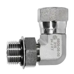 Special Offer STAINLESS ADAPTERS SS6809-16-16 90-deg Elbow, 1-in Male Adjustable O-Ring Boss x 1-in Female JIC Swivel, Stainless Steel