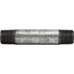 Midland Metal 58002 Pipe Nipple, 1/8 in MPT x 1/8 in MPT, 1-1/2 in L, Steel, Galvanized, SCH 80 Schedule While Supplies Last
