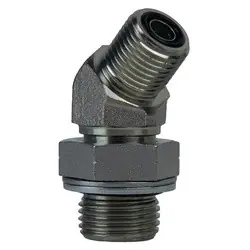 Time-Limited Midland Metal FS7102-08-06-NWO 45-deg Elbow, 1/2-in Male O-Ring Face Seal x 3/8-in Male BSPP, Steel