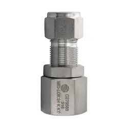 While Supplies Last Midland Metal Mid-Lok SSC27051212 Bulkhead Union with Nut, 3/4-in Tube x 3/4-in Female NPT, Stainless Steel