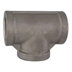 Genuine Midland Metal 63260MS SP-114 Pipe Tee, 3-in Female NPT x 3-in Female NPT x 3-in Female NPT, 316 Stainless Steel
