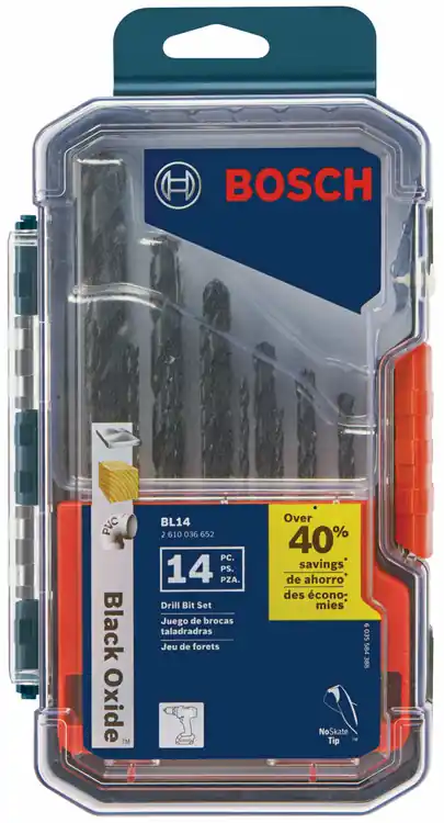 Bosch BL14 14 pc. Black Oxide Metal Drill Bit Set (14 Pack) Fan Favorite