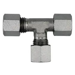 Midland Metal D6602-S16-S16-S16 Run Tee, S16 Metric Bite Type x S16 Female Metric Swivel x S16 Metric Bite Type, Steel Hot Deal