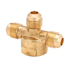 ANDERSON METALS 04093-06060808 Cross, 3/8-in Male Flared x 3/8-in Male Flared x 1/2-in Male Flared x 1/2-in Female NPT, Brass Save Now