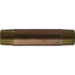 Weekend Sale Midland Metal 42040 Nipple, 3/8 in MPT x 3/8 in MPT, Close, Brass