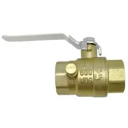 Shop Now Midland Metal 941155LFD Ball Valve with Drain, 1 in Nominal, FIP x FIP, 600 psi WOG Pressure