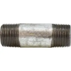Sale Midland Metal 58107 Pipe Nipple, 1 in MPT x 1 in MPT, 5 in L, Steel, Galvanized, SCH 80 Schedule