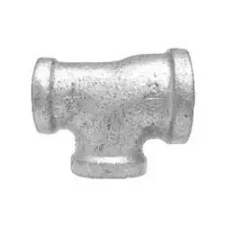 Midland Metal 64294 Reducing Tee, 1 in FPT x 1/2 in FPT x 1 in FPT, Iron, Galvanized, 150 lb Markdown