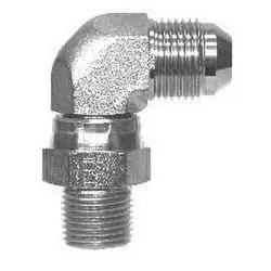 Midland Metal 2501S64 Swivel Elbow, 3/8-in Male JIC x 1/4-in Male NPTF Swivel, Steel Time-Limited