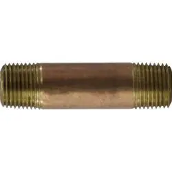 Midland Metal 42068 Nipple, 1/2 in MPT x 1/2 in MPT, 5 in, Brass Special Discount