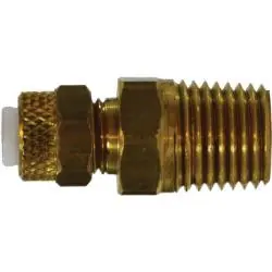 Holiday Sale Midland Metal Poly-Flo® 20280 Adapter, 1/4 in Tube OD x 1/16 in MNPTF, Brass