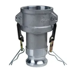 Trusted Brand Midland Metal E-DA-2015-A Economy Series Type DA Cam and Groove Reducer Coupler/Adapter, 2-in Female Coupler x 1-1/2-in Male Adapter, Aluminum