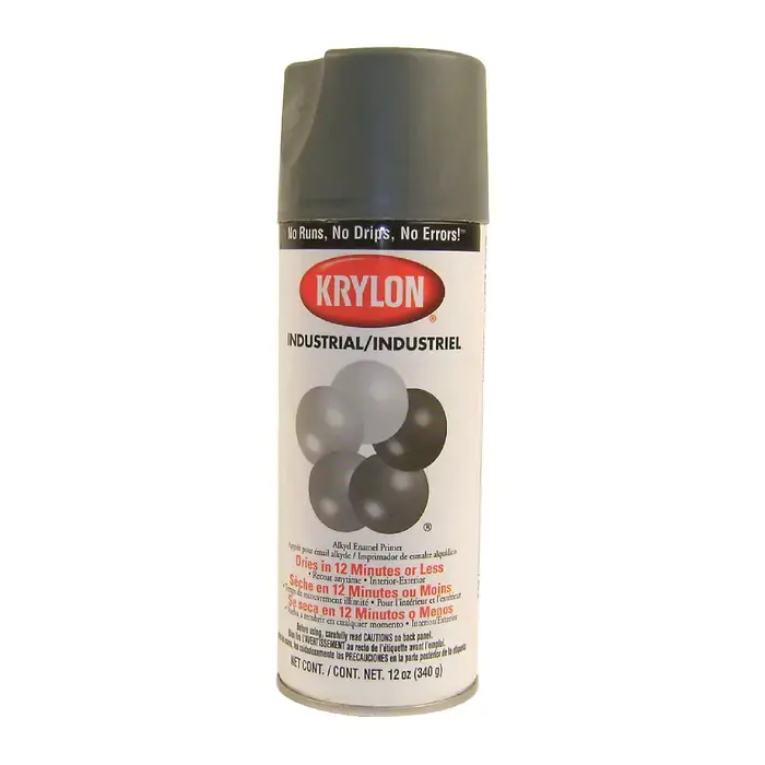 Discount KRYLON 1318 12 oz. Size Interior/Exterior Industrial Maintenance Paint And Primer - Gray Color