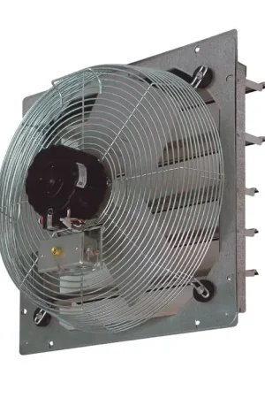 Exclusive Offer TPI CE 16-DS 16" Blade Size, Shutter Mount Air Circulator, 1,700/1,900/2,100 CFM, 1/8 Horsepower