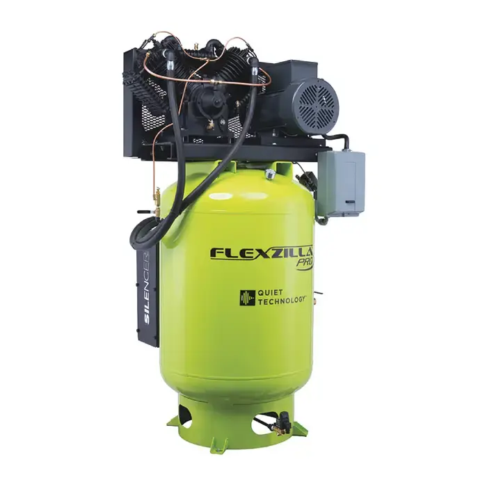 FLEXZILLA FXS10V120V1 120 Gallons Tank Capacity, 10 Horsepower, 39 CFM @ 90 PSI Air Delivery Stationary Compressor Place Order